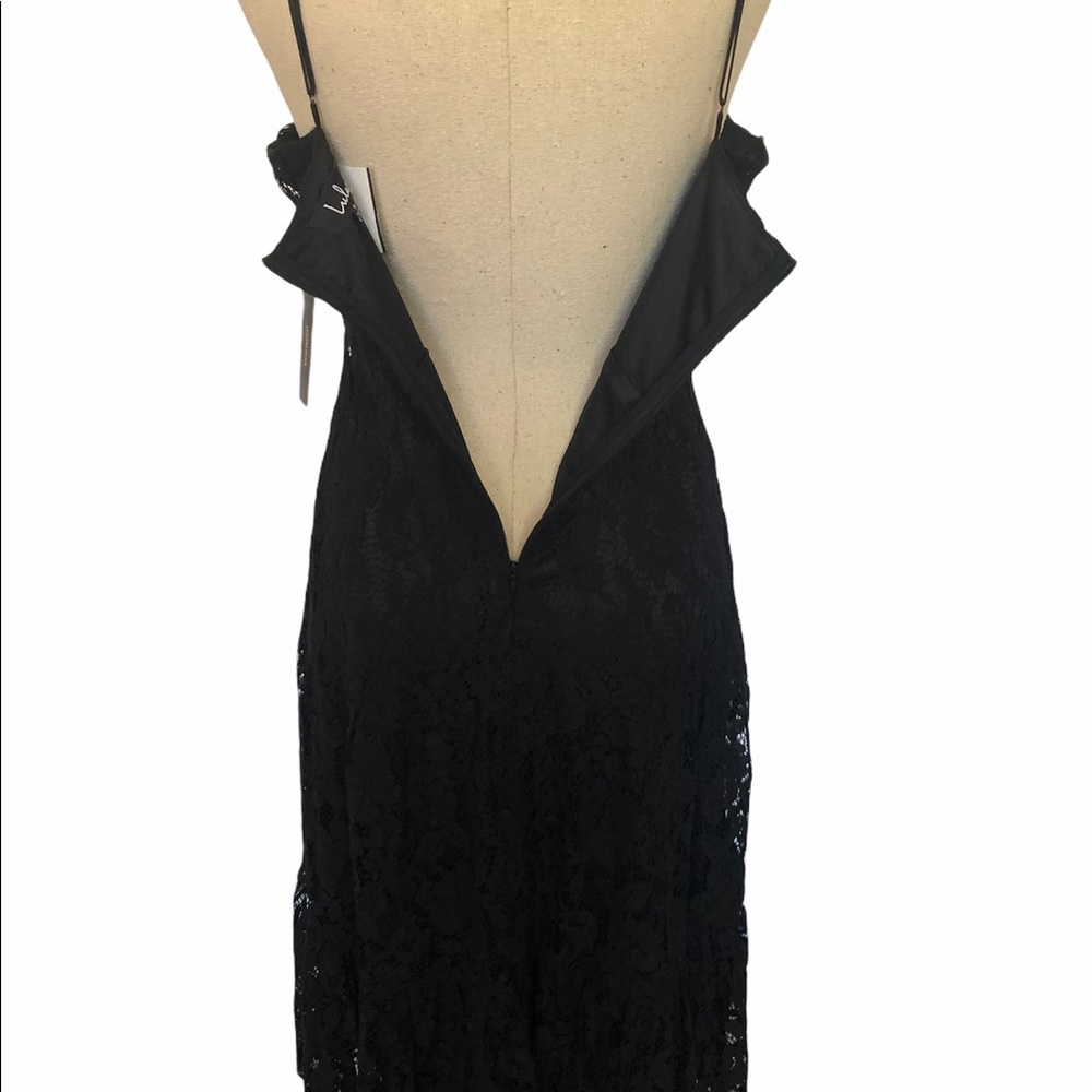 NEW Lulus Manning Black Lace Tiered Midi Dress - Picture 7 of 12